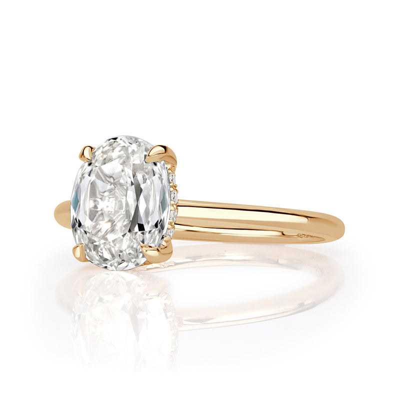 2.11ct Old Mine Cut Diamond Engagement Ring
