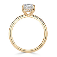 2.11ct Old Mine Cut Diamond Engagement Ring