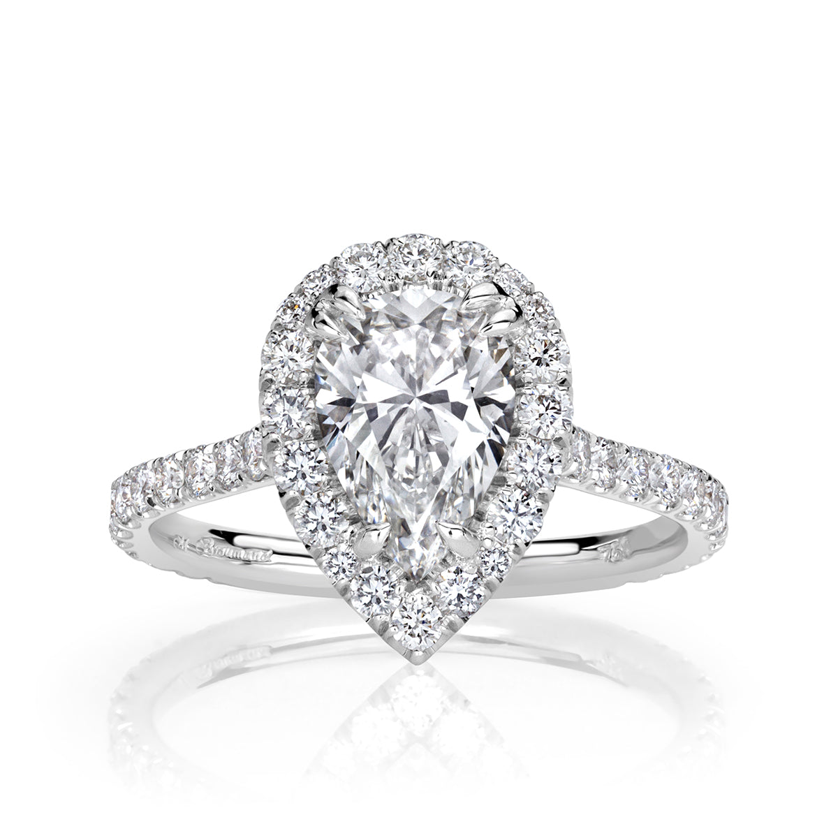 2.34ct Pear Shaped Diamond Engagement Ring