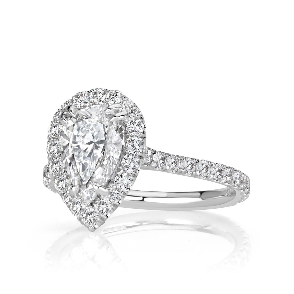 2.34ct Pear Shaped Diamond Engagement Ring