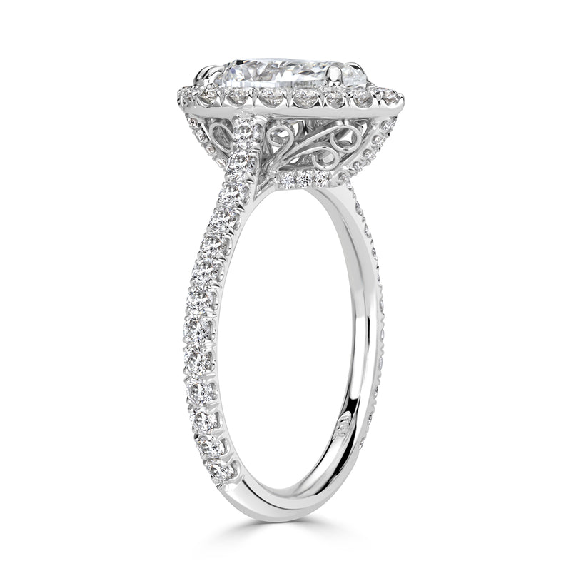 2.34ct Pear Shaped Diamond Engagement Ring