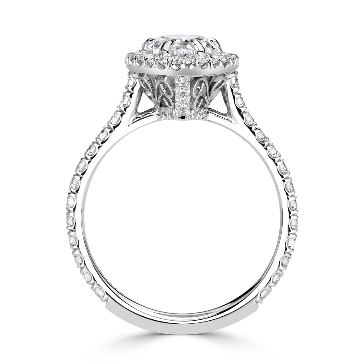 2.34ct Pear Shaped Diamond Engagement Ring