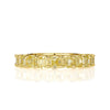 2.54ct Fancy Yellow Asscher Cut Diamond Wedding Band in 18k Yellow Gold
