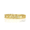 2.54ct Fancy Yellow Asscher Cut Diamond Wedding Band in 18k Yellow Gold
