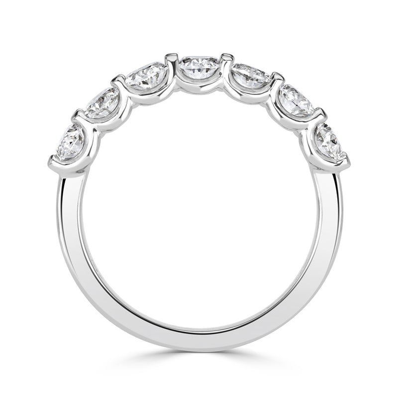1.66ct Oval Cut Diamond Wedding Band in Platinum