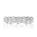 1.66ct Oval Cut Diamond Wedding Band in 18k White Gold