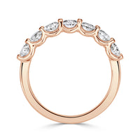 1.66ct Oval Cut Diamond Wedding Band in 18k Rose Gold