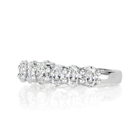 1.85ct Oval Cut Diamond Wedding Band in Platinum