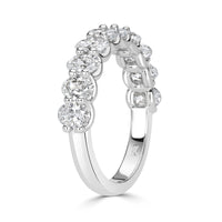 1.85ct Oval Cut Diamond Wedding Band in Platinum