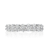 1.85ct Oval Cut Diamond Wedding Band in 18k White Gold