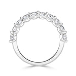1.85ct Oval Cut Diamond Wedding Band in 18k White Gold