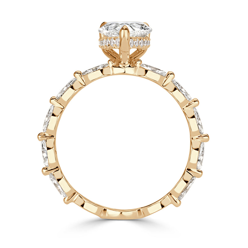 2.54ct Pear Shaped Diamond Engagement Ring