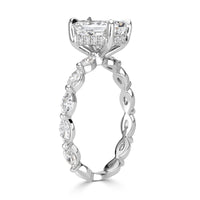 2.46ct Radiant Cut Diamond Engagement Ring