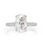 2.95ct Old Mine Cut Diamond Engagement Ring