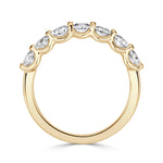 1.66ct Oval Cut Diamond Wedding Band in 18k Champagne Yellow Gold