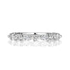 0.64ct Marquise and Round Brilliant Cut Diamond Wedding Band in 18k White Gold
