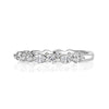 0.64ct Marquise and Round Brilliant Cut Diamond Wedding Band in 18k White Gold
