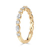 0.64ct Marquise and Round Brilliant Cut Diamond Wedding Band in 18k Champagne Yellow Gold