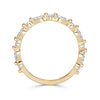 0.64ct Marquise and Round Brilliant Cut Diamond Wedding Band in 18k Champagne Yellow Gold