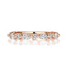 0.64ct Marquise and Round Brilliant Cut Diamond Wedding Band in 18k Rose Gold