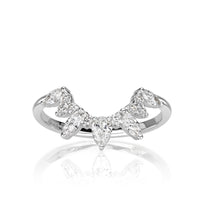 0.46ct Diamond Starburst Curve Band in 18k White Gold
