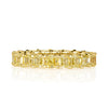 5.05ct Fancy Yellow Asscher Cut Diamond Eternity Band in 18k Yellow Gold
