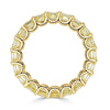 5.05ct Fancy Yellow Asscher Cut Diamond Eternity Band in 18k Yellow Gold