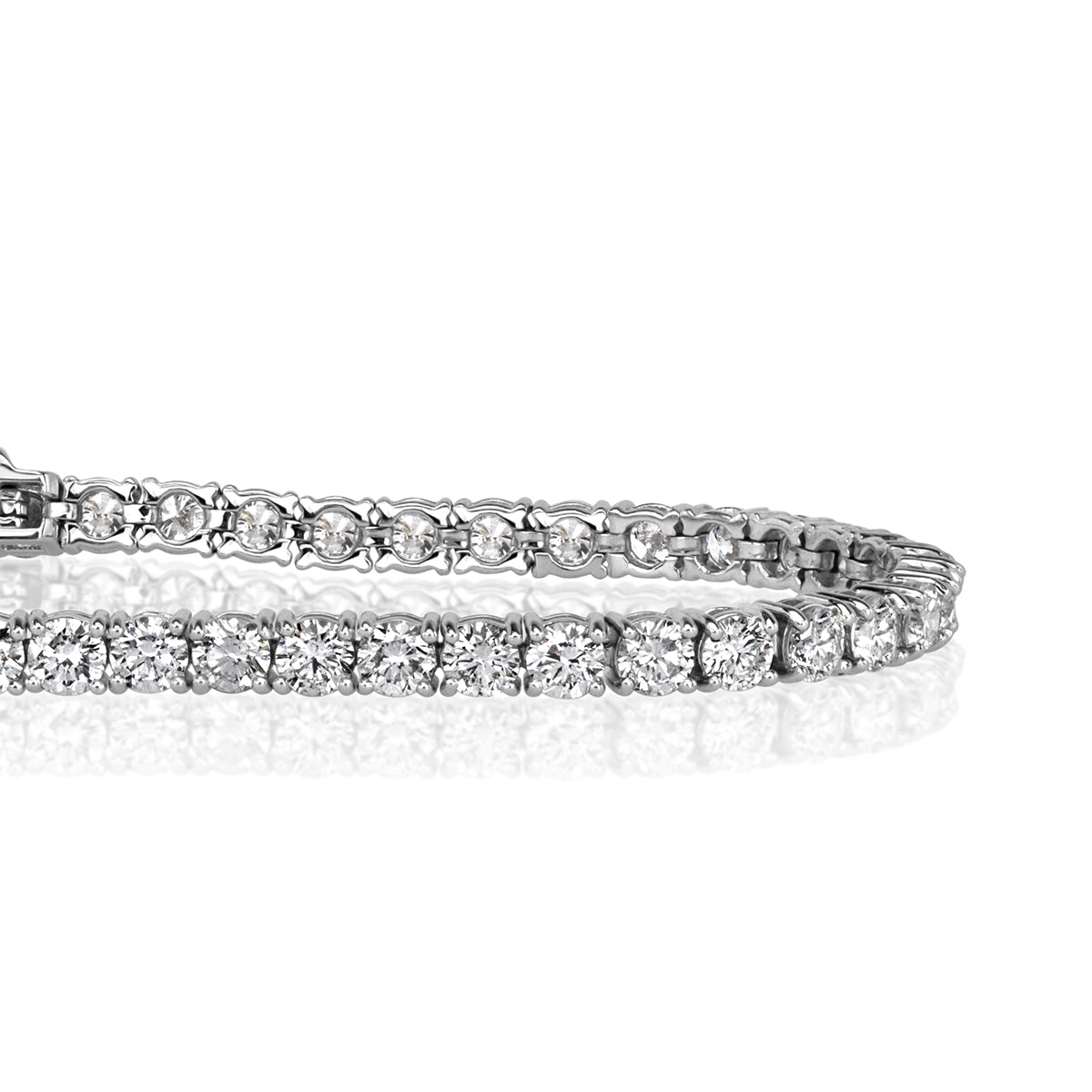 5.46ct Round Brilliant Cut Diamond Tennis Bracelet in 14k White Gold