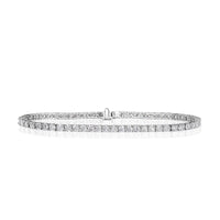5.58ct Round Brilliant Cut Diamond Tennis Bracelet in 18k White Gold in 7.25'