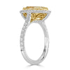 2.96ct Fancy Light Yellow Pear Shaped Diamond Engagement Ring