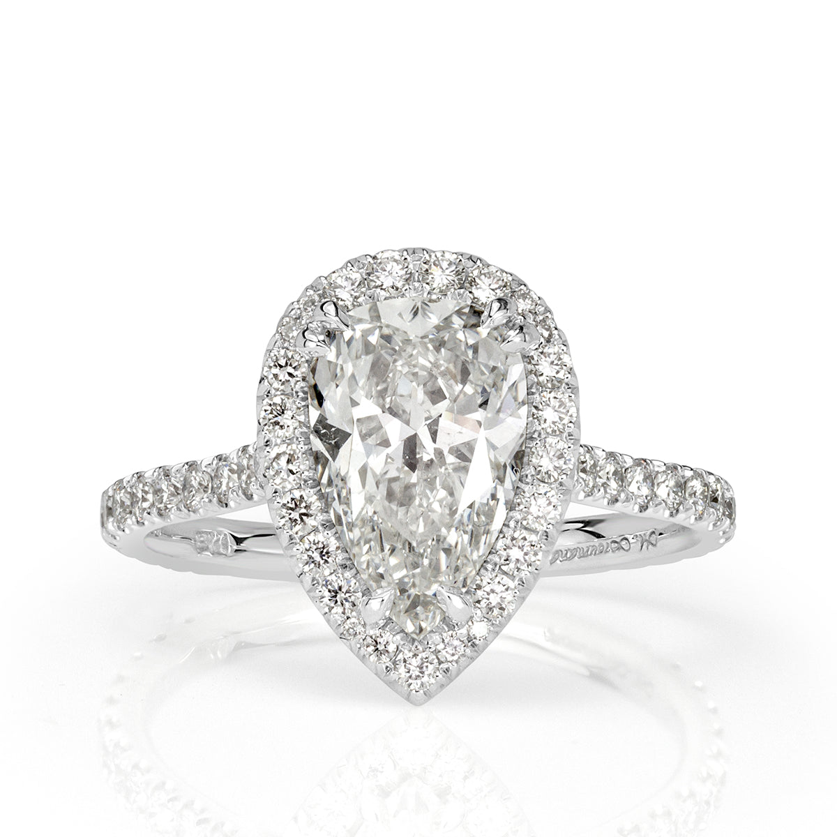 2.92ct Pear Shaped Diamond Engagement Ring