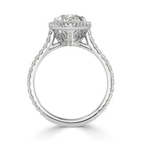 2.92ct Pear Shaped Diamond Engagement Ring