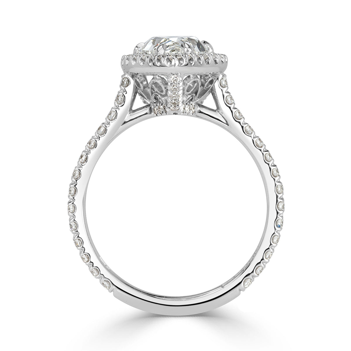 2.92ct Pear Shaped Diamond Engagement Ring