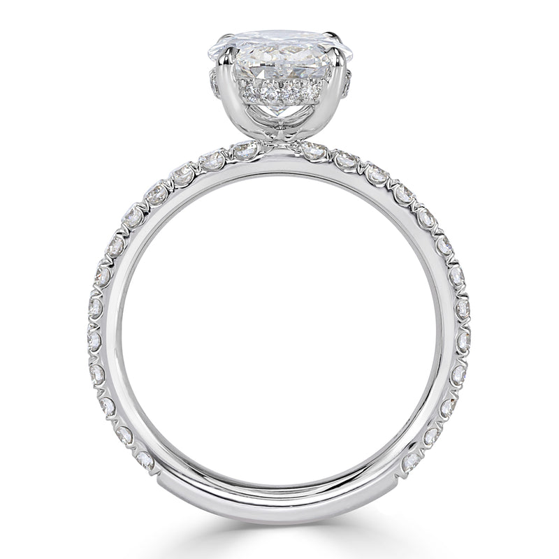 3.62ct Oval Cut Diamond Engagement Ring