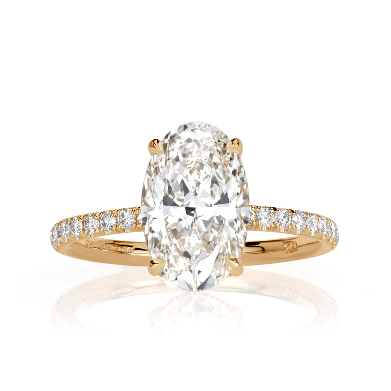 3.02ct Oval Cut Diamond Engagement Ring