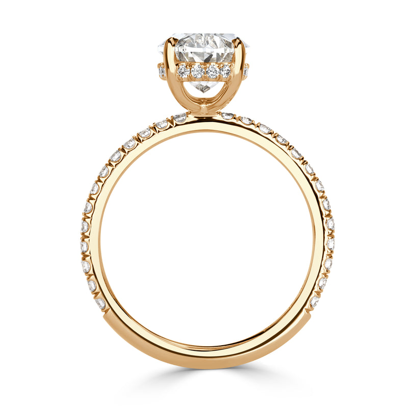 3.02ct Oval Cut Diamond Engagement Ring