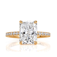 3.48ct Radiant Cut Diamond Engagement Ring