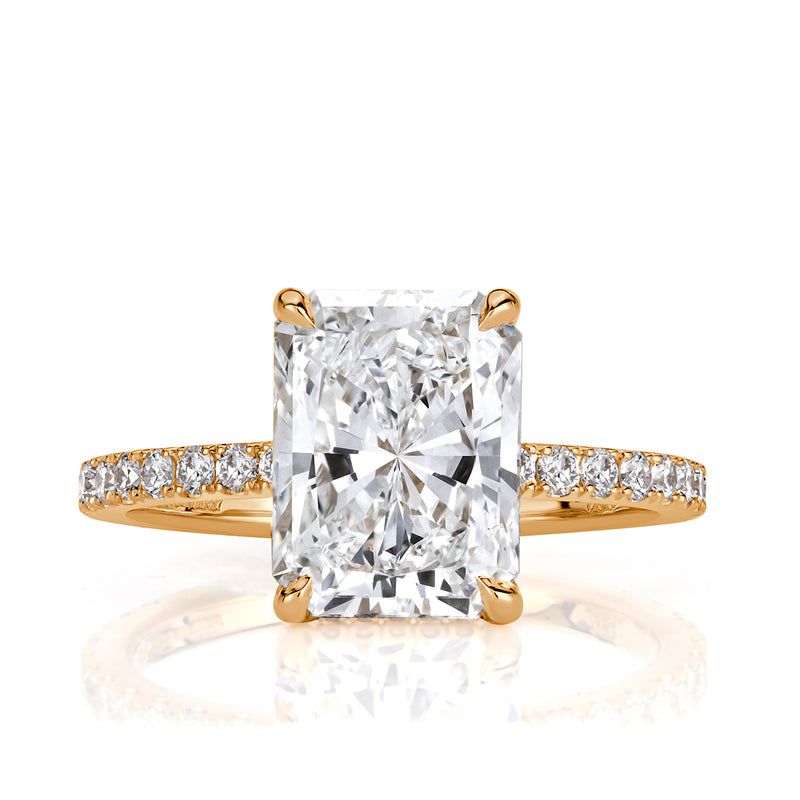 3.48ct Radiant Cut Diamond Engagement Ring