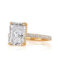 3.48ct Radiant Cut Diamond Engagement Ring