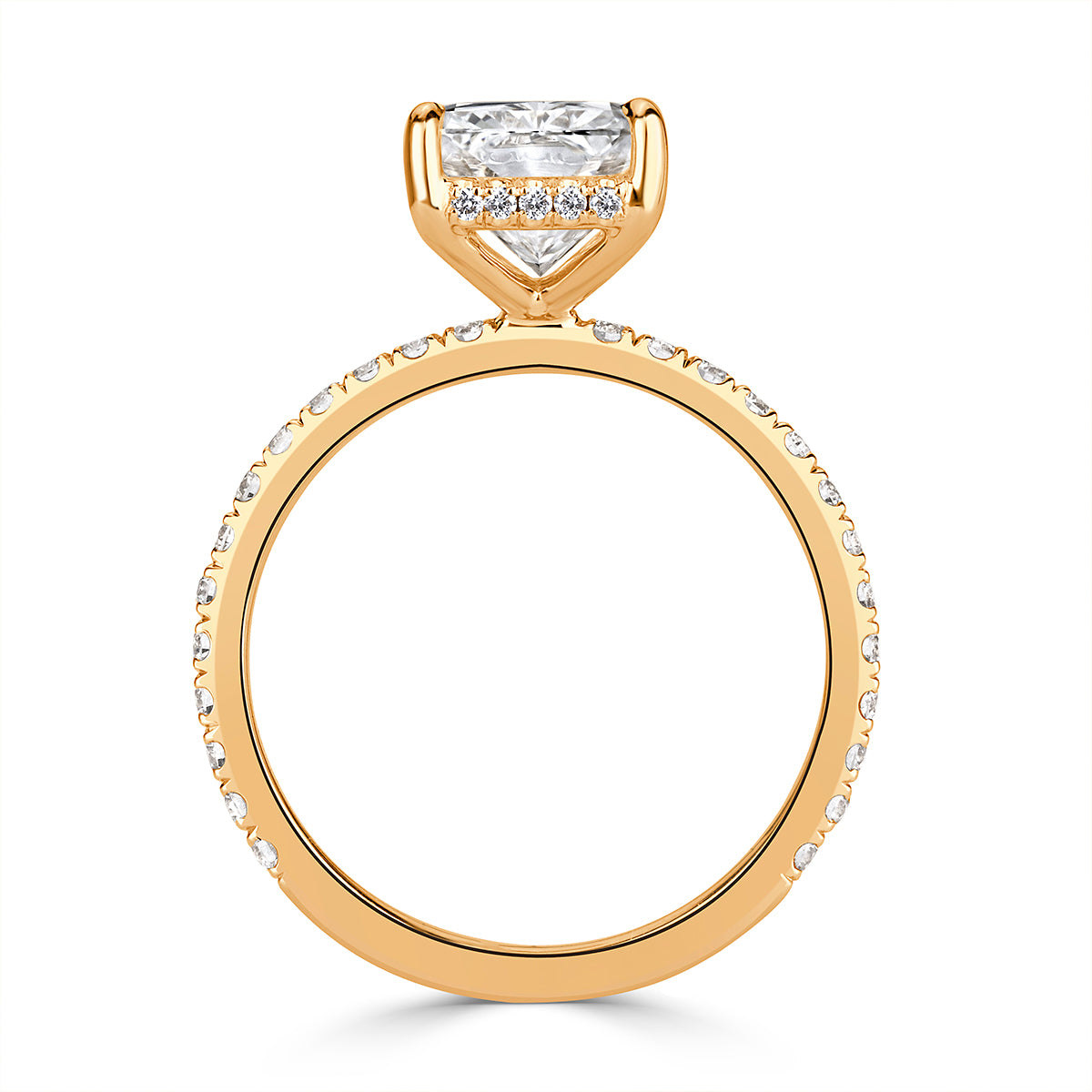 3.48ct Radiant Cut Diamond Engagement Ring