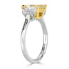 2.71ct Fancy Light Yellow Radiant Cut Diamond Engagement Ring