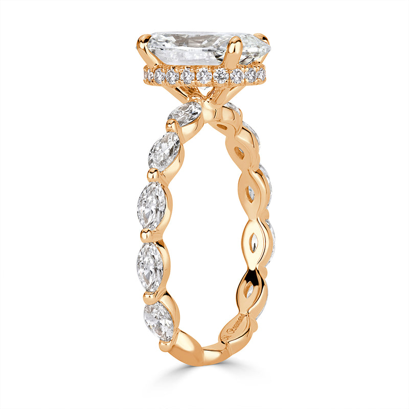 2.71ct Oval Cut Diamond Engagement Ring