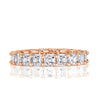 3.65ct Asscher Cut Diamond Eternity Band in 18k Rose Gold