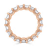 3.65ct Asscher Cut Diamond Eternity Band in 18k Rose Gold