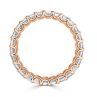 2.50ct Asscher Cut Diamond Eternity Band in 18k Rose Gold