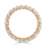 2.50ct Asscher Cut Diamond Eternity Band in 18k Champagne Yellow Gold