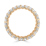 2.50ct Asscher Cut Diamond Eternity Band in 18k Champagne Yellow Gold