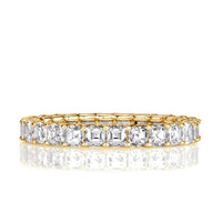 2.50ct Asscher Cut Diamond Eternity Band in 18k Yellow Gold