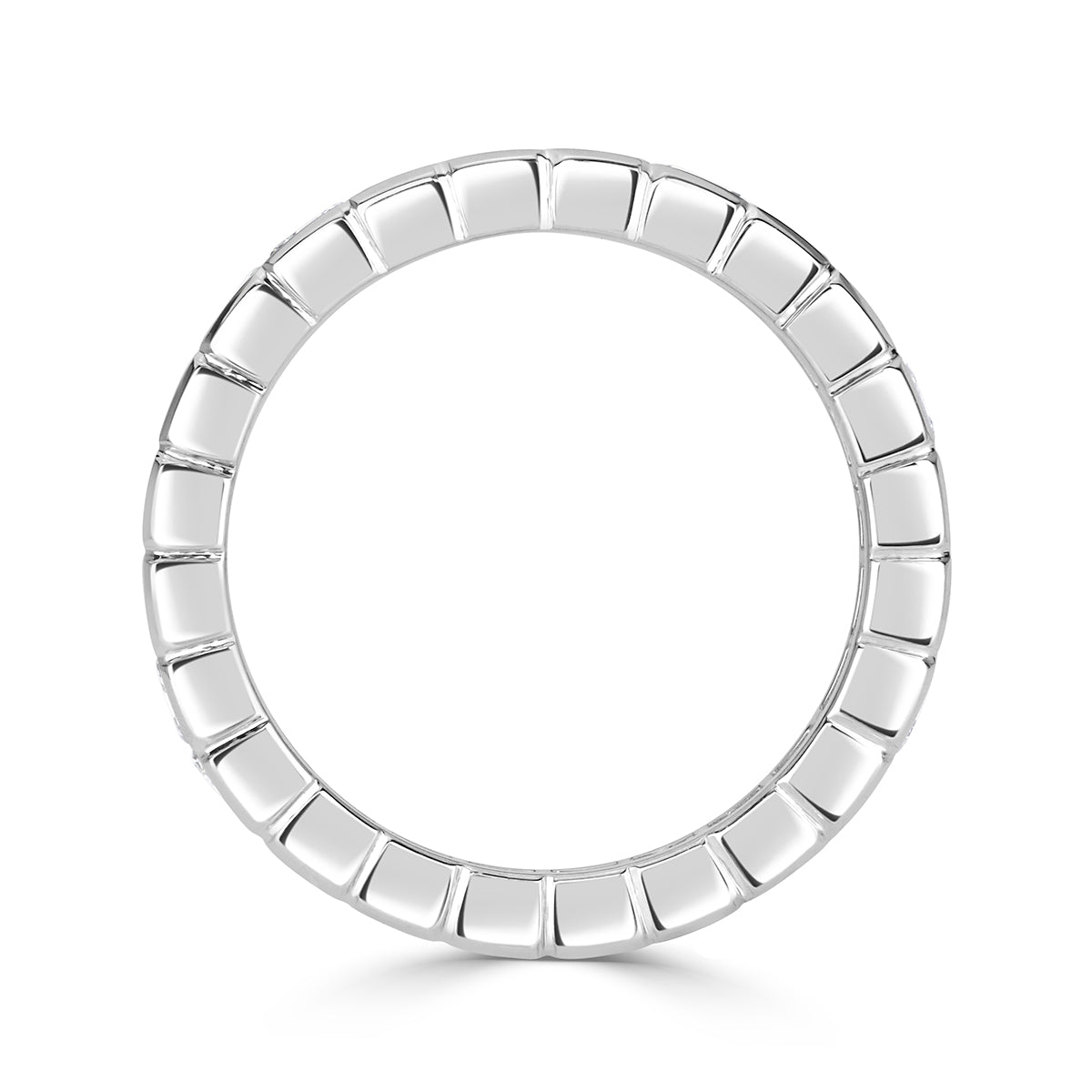 3.20ct Asscher Cut Diamond Eternity Band in Platinum