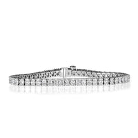 8.51ct Oval Cut Diamond Tennis Bracelet in 18k White Gold in 6.75'
